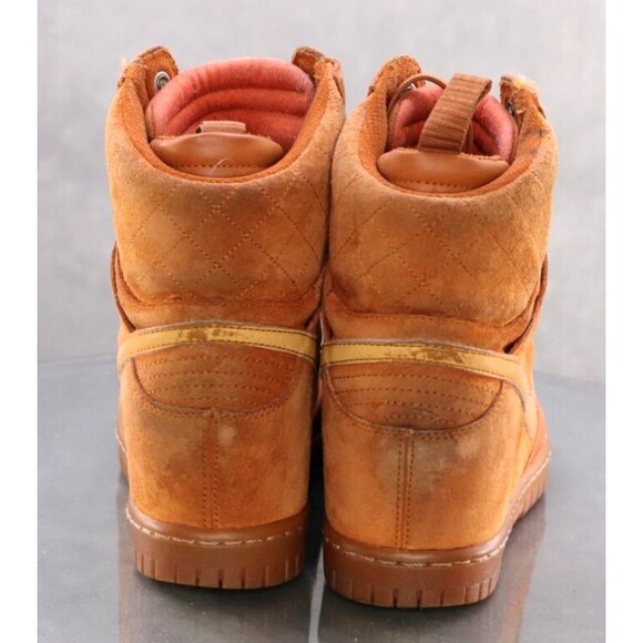 Nike Dunk Sky Women's Hidden Wedge Sneakers Boots Size 8.5 Suede Tan 584954-200 - Picture 7 of 12